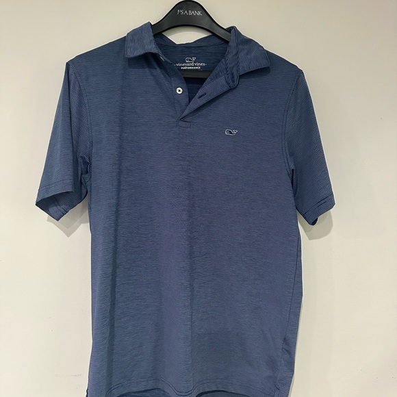 Vineyard vine, blue/white pinstripe, medium, performance, great condition - Picture 2 of 3